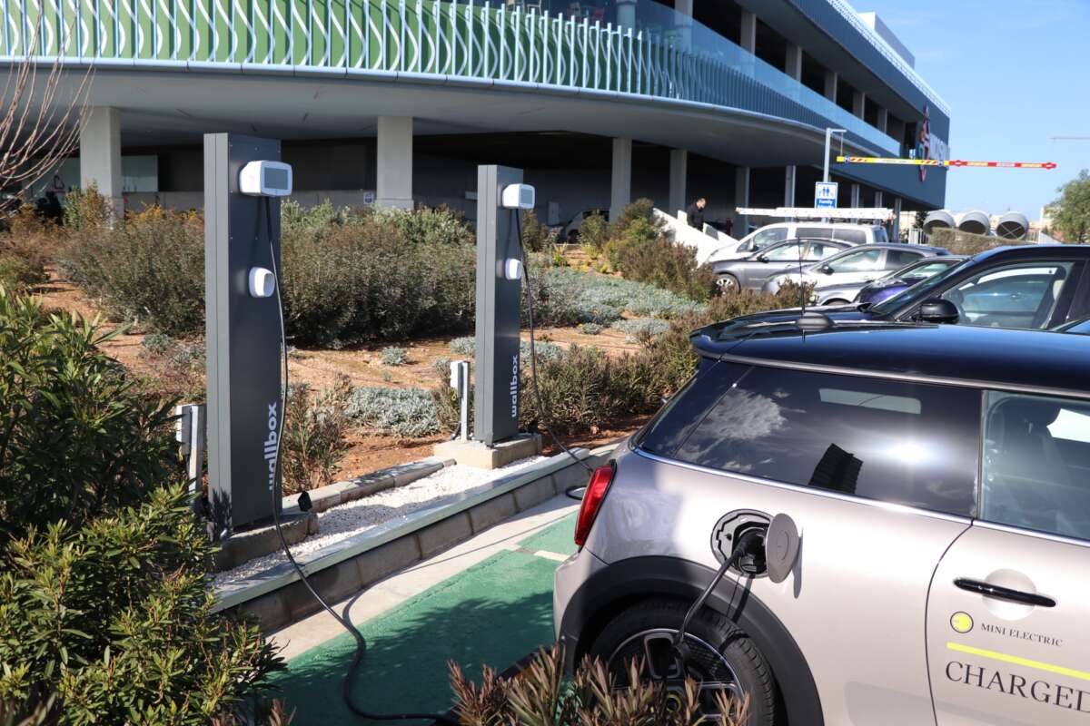 EV charging stations installed at the biggest Mall in Cyprus