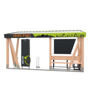 Econec eBIKE PORT Classic | Covered Bicycle Rest Station